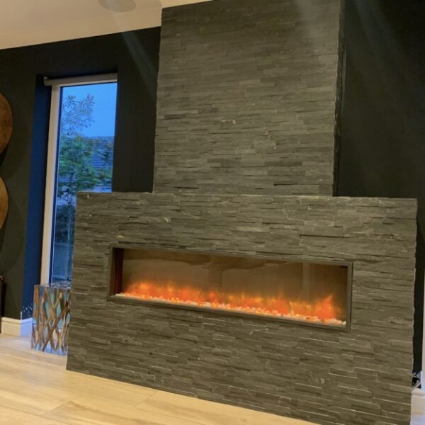 Natural Stone Split Face Tiles Before & After