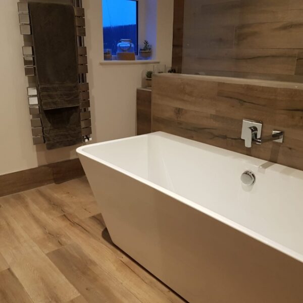 Wood Tile Bathroom Design
